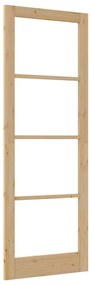 porta interna com vidro "ORKDAL" 83x232x4 cm de madeira sólida de pinh