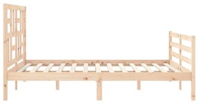 Estrutura de cama King Size com cabeceira madeira maciça