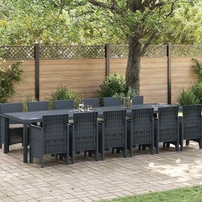 vidaXL Conjunto de Jantar de Jardim 13 pcs Antracite Grande
