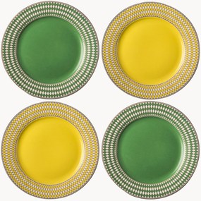 Pratos de pequeno-almoço em porcelana Chess, conjunto de 4