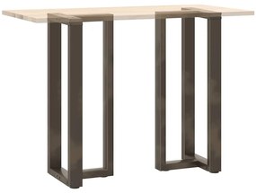 Pés de mesa de bar em forma de T, 2 peças, preto, 50x35x(100-101) cm,