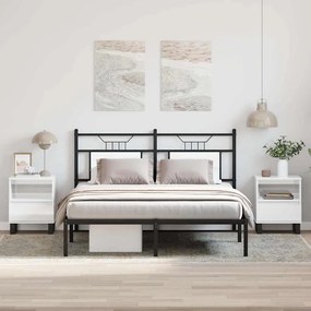 Mesa de cabeceira 2 pcs derivados de madeira branco brilhante