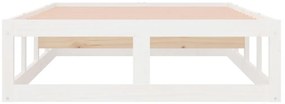 Estrutura cama pequena solteiro 75x190 cm madeira maciça branco
