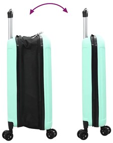 Mala Dobrável Casco Duro 24'' Verde Menta 43x27x66 cm ABS