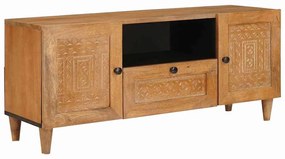 vidaXL Gabinete para TV com gaveta Castanho-claro 105 x 33 x 46 cm