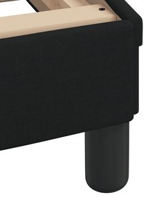 Estrutura de cama sem colchão 100x200 cm tecido preto
