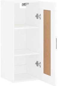 Armário de parede 34,5x34x90 cm derivados de madeira branco