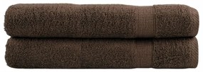 vidaXL Toalhas premium SOLUND 2 pcs 100x200 cm 600 gsm castanho