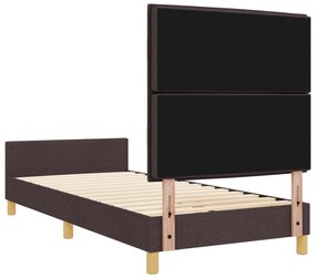 Cama vidaXL Marrom Escuro 90x200 cm Tecido