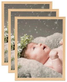vidaXL Molduras para parede ou mesa 3 pcs 70x90 cm carvalho-claro