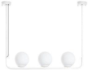 Chandelier Faruk – Branco – Diâmetro Cap: 15 cm (3 Peças), Comprimento