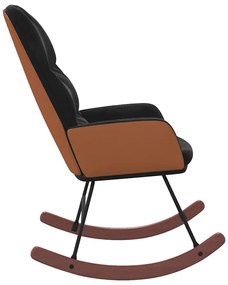 Cadeira de baloiço veludo preto