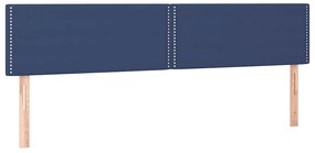 Cama boxspring com colchão 120x190 cm tecido azul