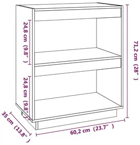 Estante Lila - Cor Castanho Mel - 60 x 35 x 71 cm - Em Madeira de Pinh