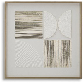 PINTURA ABSTRATA EM TELA COM MOLDURA -H- CM 60x3x60