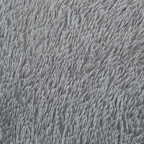 Tapete shaggy de pelo alto NAVARRA 200x290cm cinzento prateado