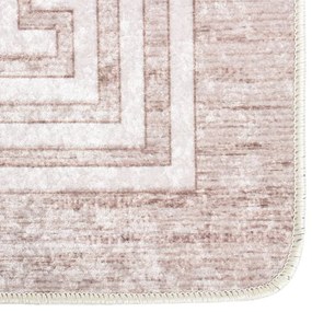 Tapete lavável antiderrapante 80x300 cm bege