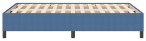 Estrutura de Cama vidaXL Azul 140x200 cm em Tecido Canelado