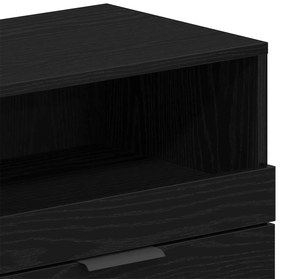 Estante para TV Carvalho Preto 150x33,5x45 cm Madeira Revestida