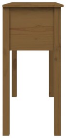 Mesa consola 100x35x75 cm madeira de pinho maciça castanho mel