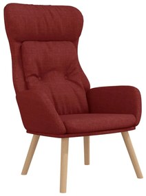 Poltrona Kai de Descanso em Tecido - Vermelho Tinto - Design Nórdico