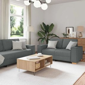 vidaXL Conjunto de Sofás 3 pcs Cinzeto 220 x 78 x 84 cm tecido