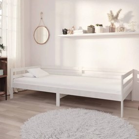 833076 vidaXL Sofá-cama 90 x 200 cm madeira de pinho maciça branco
