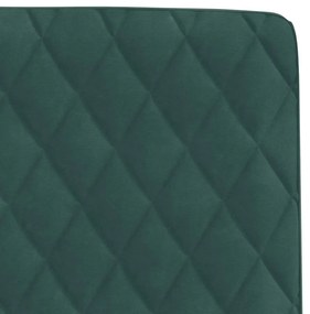Cadeiras de jantar 2 pcs veludo verde-escuro