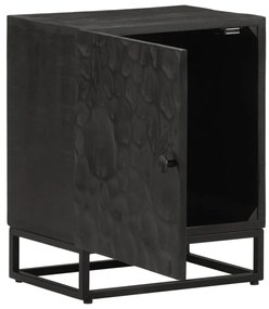 Mesa de cabeceira 40x30x50 cm mangueira maciça/ferro preto