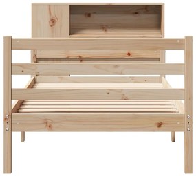 Cama com estante sem colchão 100x200 cm pinho maciço