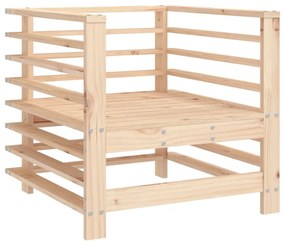 Cadeiras de jardim c/ almofadões 2 pcs madeira de pinho maciça