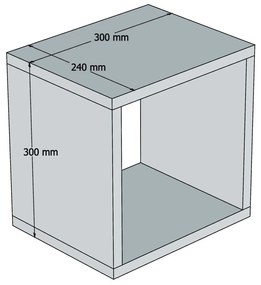 Prateleira de Parede Box – Azul – 30 cm x 24 cm x 30 cm (5 Peças)