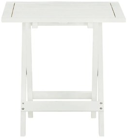 Mesa de bistrô 46x46x47 cm madeira de acácia sólida branco