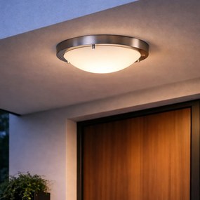 Candeeiro de teto moderno em aço 31 cm IP44 - Yuma