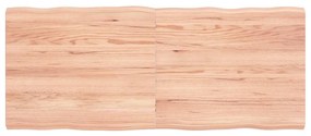 Tampo de mesa com bordas vivas carvalho tratado castanho-claro