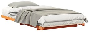 Estrutura de cama de chão Castanho-mel 100 x 200 cm