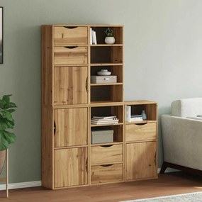 vidaXL Móveis de apoio 5 pcs ODDA 40x24x79 cm pinho de madeira maciça