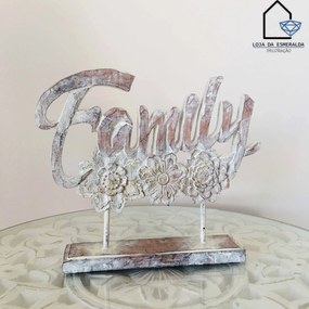 Placa Family | Flowers | 25x5x21CM