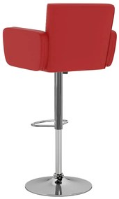 Bancos de bar 2 pcs couro artificial vermelho