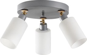 Candeeiro de Teto Balcova – Prateado – Diâmetro 50 cm x Altura 26 cm