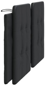 Almofadão de cabeceira 180 cm couro artificial preto