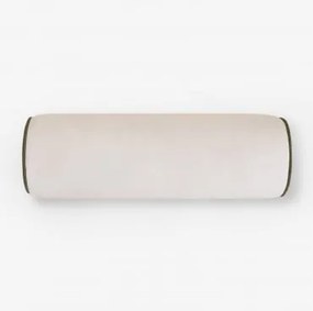 Cilindro Almofada 15x50 Cm Para Jardim Em Tecido Somalia Gardénia Branco - Sklum