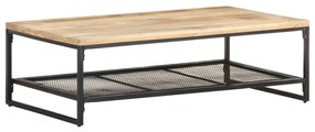 vidaXL Mesa de centro 110x60x35 cm madeira de mangueira maciça