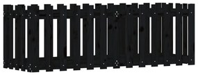 Canteiro elevado c/ design cerca 150x50x50cm pinho maciço preto