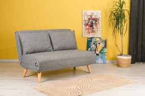 Sofá-Cama 2 Lugares Folde – Cinzento Claro – 120 x 79 x 80 cm
