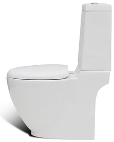 Conjunto com sanita e bidé cerâmica branca