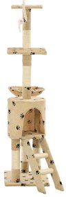 Árvore para gatos c/postes arranhadores sisal 138 cm bege