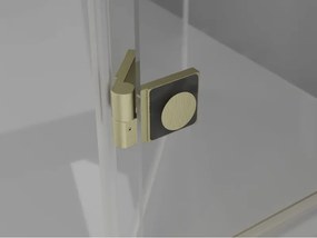 Mexen Mist-F Duo cabine de duche dobrável 90 x 90 cm, transparente, ouro escovado - 8A6-090L-090P-55-00