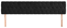 Cabeceira de cama 2 pcs veludo 90x7x78/88 cm preto