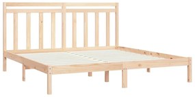 Estrutura de cama 200x200 cm madeira maciça
